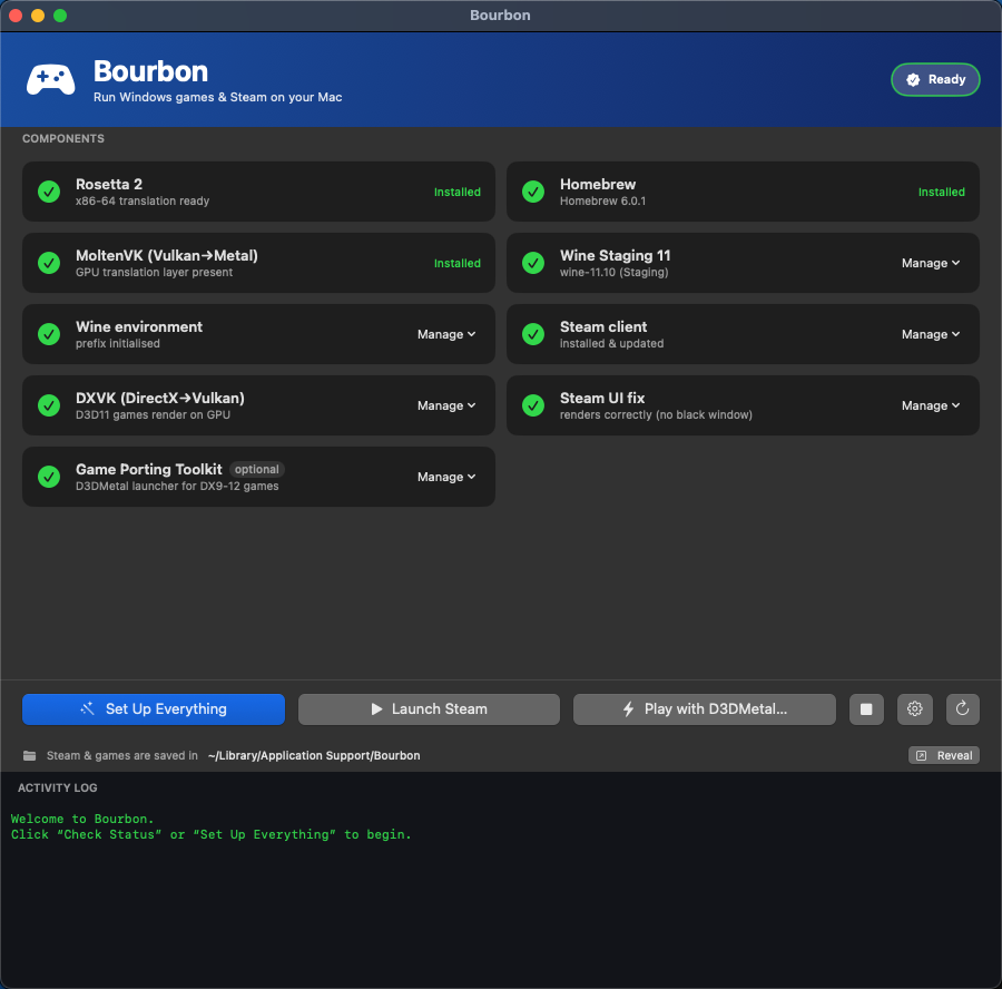 Bourbon 26 Mac gaming tool