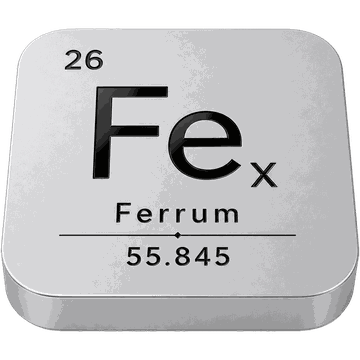 Ferrum logo: a periodic-table tile for iron, Fe with a subscript x, atomic number 26