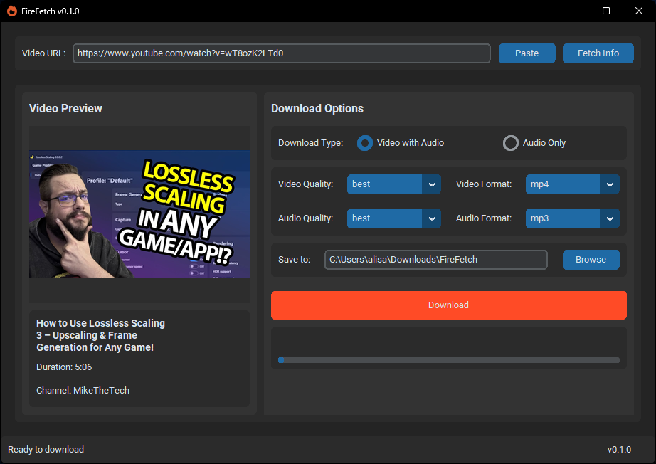 FireFetch Screenshot