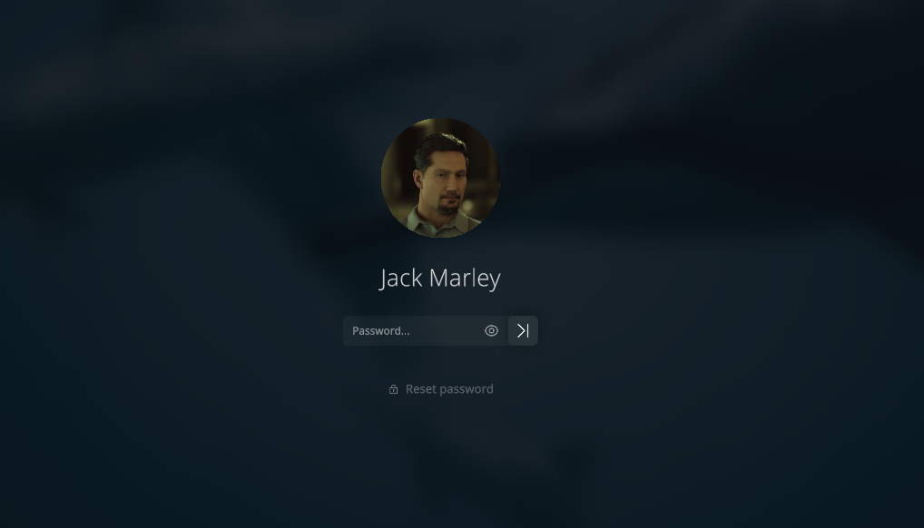 In-game lock screen for the user Jack Marley
